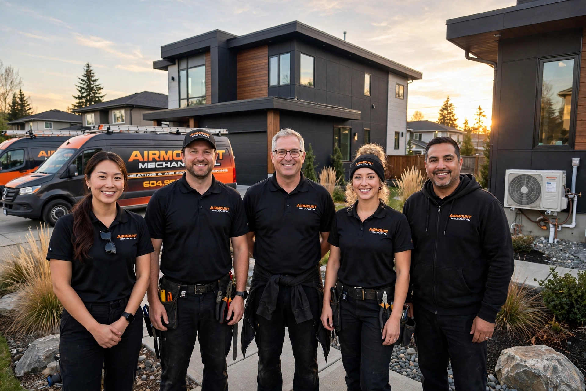 Airmount Mechanical crew at a home installation