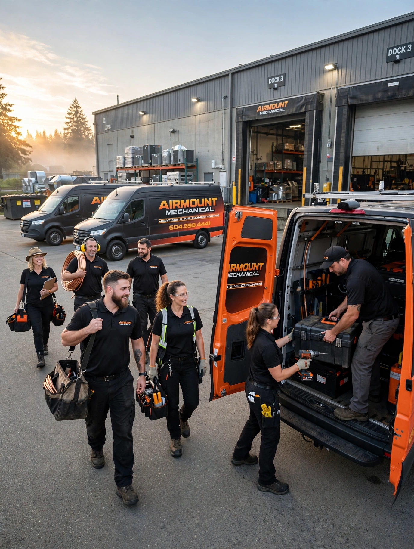 Airmount Mechanical crew loading up for the day