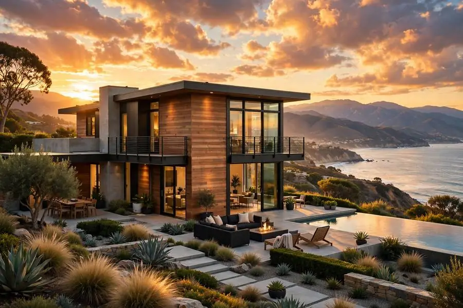 Beautiful home at golden hour
