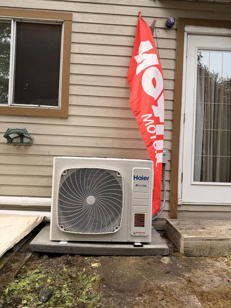 Haier heat pump installed by Airmount Mechanical