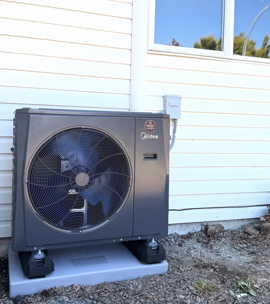 Midea heat pump installed by Airmount Mechanical